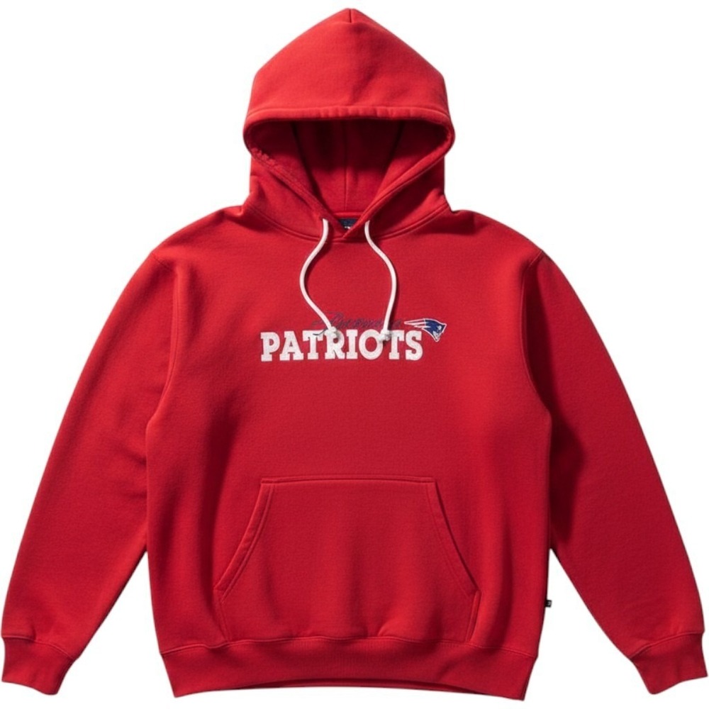 Pennant Patriots Hoodie Mens 2XL Red New England Football Pullover Fleece
